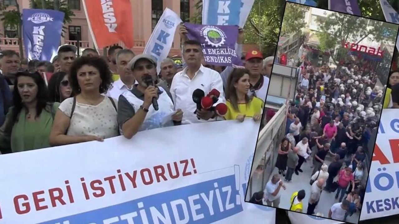 Ankara'da 'KHK'liler için adalet' eylemine polis müdahalesi