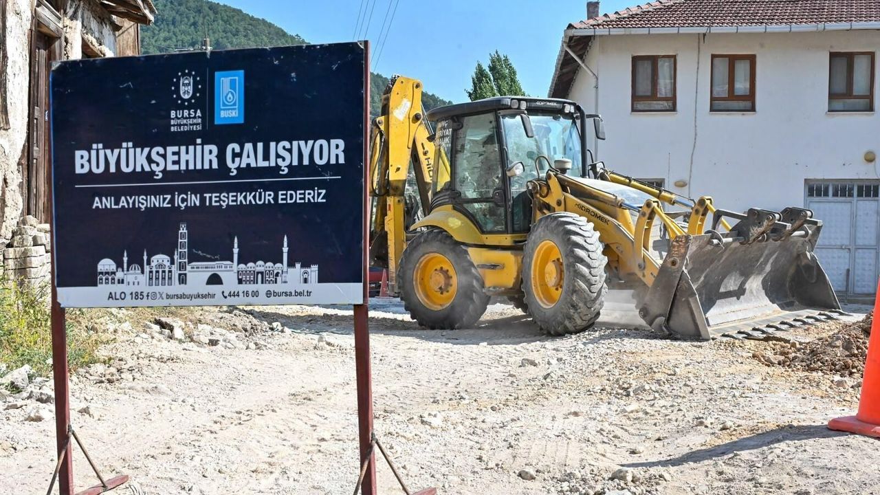 Bursa'da altyapı seferberliği: Keles'te su hattı çalışmaları
