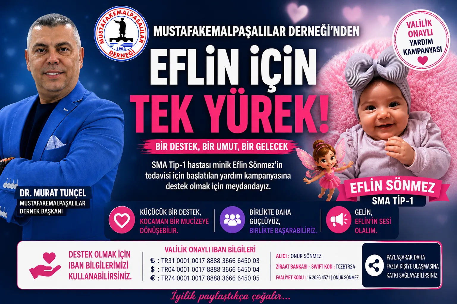 Dr. Murat Tunçel Öncülüğünde Eflin İçin Dayanışma: Mustafakemalpaşa Tek Yürek Oldu